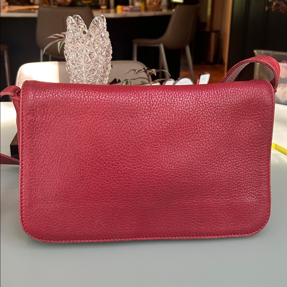 GORGEOUS VINTAGE RED COACH Pebble Leather Crossbody Bag❤️❤️❤️